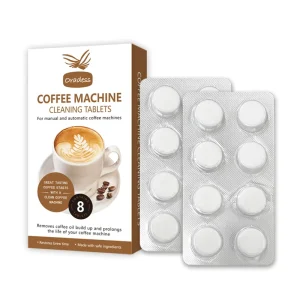 Solid Coffee Machine Cleaner Tablets with Lemon Fragrance for Monthly Deep Clean