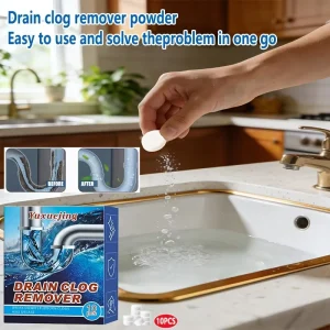 Solid Effervescent Tablets for Odor Prevention Disposable Sewer Floor Drain Deodorization in Kitchen Bathroom Cleaning Pipeline