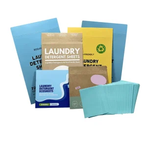 Special Design Solid Lemon Scent Laundry Detergent Sheets for Baby Clothes Bathroom Use