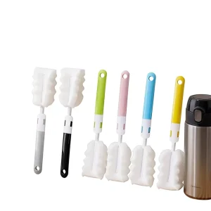 Sponge Cup & Baby Bottle Cleaning Brush for Children’s Cups Long Handle Detachable Replacement Head Household Use Model MM 885