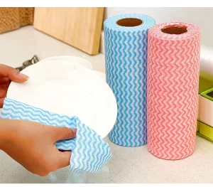 Spunlace Nonwoven Biodegradable Square Kitchen Wipes Dry Kitchen Cloth Dish Towel Polyester Cleaning Cloths