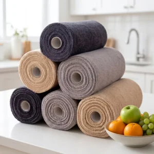 Square Tear Off Disposable Microfiber Kitchen Towel Super Soft Cleaning Rags Absorbent Dishcloth for All Household Surface Care