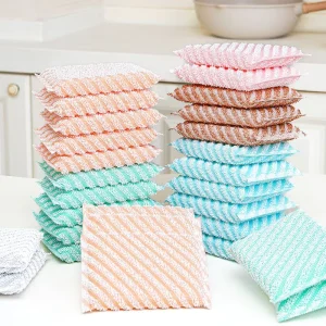 Square-shaped Multi-purpose Household Cleaning Dishwashing Sponge Easy Clean High Water Absorption Scouring Pad