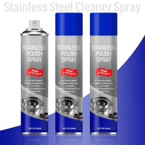 Stainless Steel Cleaner Heavy Duty Grease Remover for Kitchen Appliances Sinks Stoves Refrigerators Safe Liquid Spray