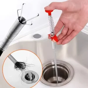 Stainless Steel Kitchen Sink Cleaning Tools Spring Pipe Dredging Tools Drain Cleaner Sticks Clog Remover Sink Dredge Sewer