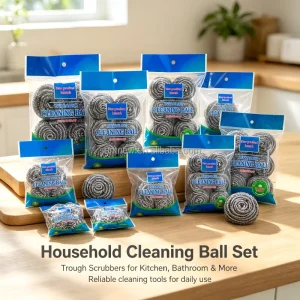 Stainless Steel Scourer Heavy Duty Steel Wire Scrubber High Quality Sponges & Scouring Pads Factory