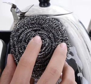 Stainless Steel Scrubber Metal Scouring Pads Steel Wool Pads for Pot Artifact Metal Scouring Pad for Kitchen