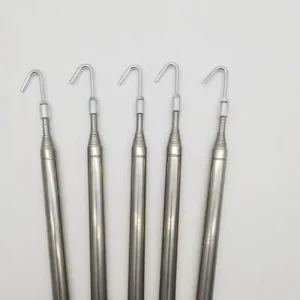 Stainless Steel Telescopic Extension Pole with Customized Hook for Pickup Tool