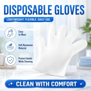 Static Dust Removal Disposable Mittens Nonwoven Cleaning Gloves for Furniture Car Interior and Pet Grooming Lint Tasks