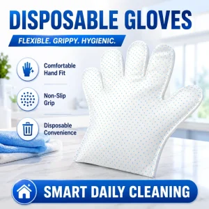 Static Dust Trapping Disposable Gloves Nonwoven Cleaning Mittens for Household Furniture Car Interior and Pet Hair Tasks