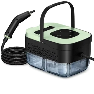 Steam Cleaner Portable Steamer Cleaning 16pcs Accessories 6 Level Adjustable 15s Heat Up Handheld Home Tile Dirt Grout Grease
