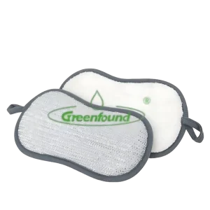 Steel Wire Microfiber Silver Wire Sponge Thickened Double sided Elliptical Sustainable Kitchen Cleaning Scouring Pad