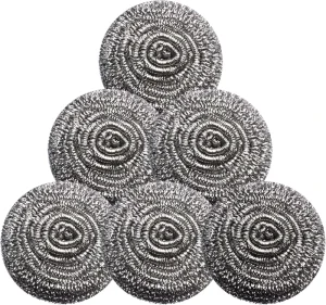 Steel Wool Scrubber Pads for Cleaning Dishes Pans Pots Ovens Grills Sinks Stainless Steel Scrubbers for Kitchen