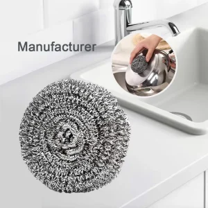 Steel Wool Scrubbers Flexible Scrubber Pads for Cleaning Dishes Pots Pans Grills and Sinks
