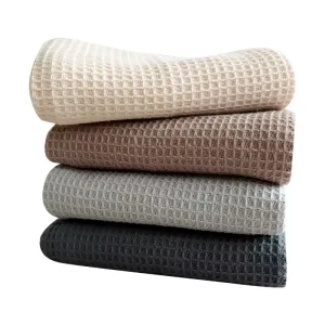 Stock 100% Cotton Towels Solid Color Waffle Lattice Dish Towel Pineapple Lattice Cleaning Cloth Absorbent Kitchen Towel