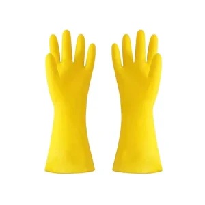 Stock 35g Cleaning Glove Latex Household Glove Yellow Rubber Kitchen Dish Gloves
