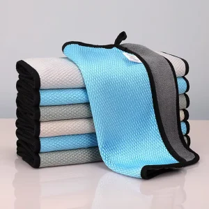 Streak Free Window Glasses Mirrors Cleaning Rag Car Polishing Towel Double Side Microfiber Glass Cleaning Cloth