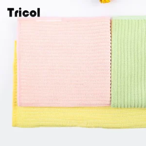 Striped Dual Texture Microfiber Cleaning Cloth Super Absorbent Scratch Resistant Reusable Dish Towel for Kitchen Cleaning