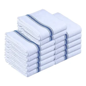 Striped Kitchen Towel 100% Cotton Water Absorption and Quick Drying Dish Towel for Kitchen