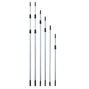 Strong Black Aluminum Alloy Telescopic Rod Tool for Hotel and Restaurant Window Cleaning