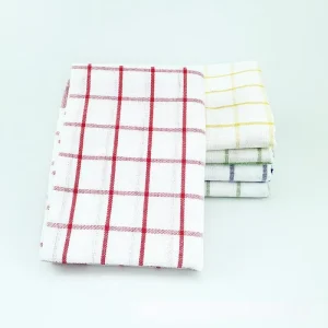 Strong Cleaning Fast Drying Multi Usages Upscale Fabric 100% Cotton Kitchen Dish Cloth Tea Towel With Hanging Hook