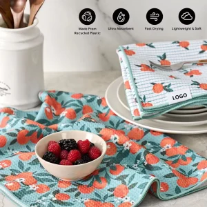 Strong Dirt Holding Microfiber Dish Towel Prevent Secondary Pollution Reusable and Environment Friendly