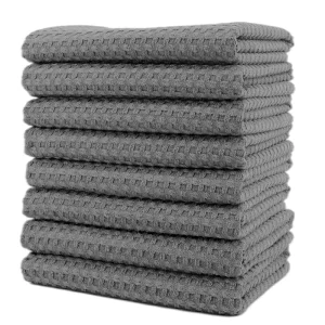 Sublimation Blanks Waffle Microfiber Kitchen Towel Custom Logo Highly Absorbent Dish Cloths Tea Towels for Kitchen Use