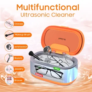 Sunled Portable Mini Digital Commercial Household 45kHz High Frequency Ultrasonic Cleaner with Degas Function