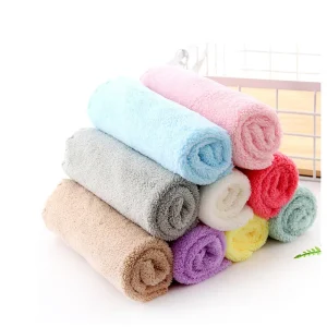 Super Absorbent Coral Fleece Towel Kitchen Nonstick Oil Dish Cloth Washable Fast Drying Dish Rags