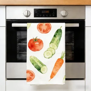Super Absorbent Custom Design Plain Weave Cotton Tea Towel Fast Drying Cleaning Flat Woven Kitchen Tea Dish Towel