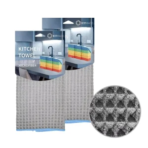 Super Absorbent Easy to Cleaning Waffle Microfiber Kitchen Towel Microfiber Cleaning Cloths