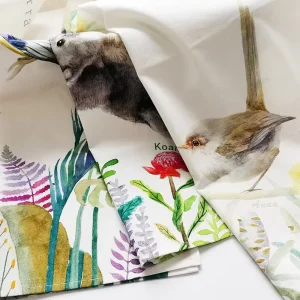 Super Absorbent Floral Printed Cotton Linen Kitchen Towels Customizable Printed Designs Eco-Friendly Quick-Dry Also Available