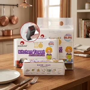 Super Absorbent Kitchen Paper Towels Virgin Wood Pulp Disposable Dish Towels Kitchen Cleaning Rolls OEM Support Custom Design