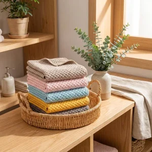 Super Absorbent Microfiber Kitchen Cleaning Cloth Dish Towel Quick Dry Dishcloth Waffle Weave Rag for Home Car Glass Custom Logo