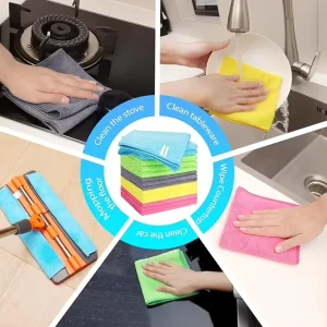 Super Absorbent Microfiber Kitchen Dish Cloth Kitchen Towel Dishcloths Washing Cleaning Eyeglasses Rags Dishcloth