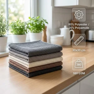 Super Absorbent Microfiber Kitchen Towels Quick Dry Dish Cleaning Cloth Thickened Reusable Tea Towels for Home & Restaurant