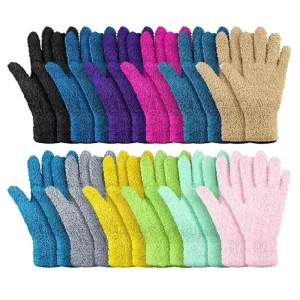Super Absorbent Multicolor Microfiber Dust Removal Gloves Household Cleaning Gloves for Washing Stock Factory Direct