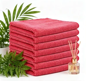 Super Absorbent Quick Dry Woven Microfiber Kitchen Towel & Dish Cloth Eco-Friendly Customizable for Business Use