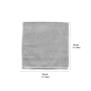 Super Absorbent Square Microfiber Towel Soft Black Color Household Kitchen Cleaning Cloth