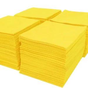 Super Absorbent Viscose Polyester Yellow Square Cleaning Cloth Germany Nonwoven Lint Free Household Dish Cleaning Rags Cloths