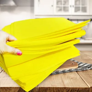 Super Absorbent Yellow Multipurpose Cleaning Cloth for Kitchen and Home Use
