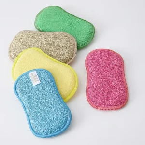 Super Absorption Microfiber Cleaning Cloths Lint Free Double-Face Dishwashing Sponge for Kitchen Dishes Dish Clean