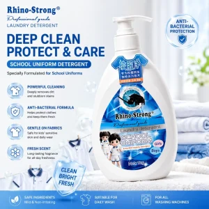Super strong stain removal ability environmentally friendly and gentle specialized cleaning detergent for school uniforms