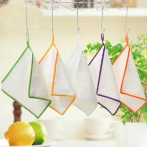 Sustainable Super Absorbent Reusable Bamboo Fiber Kitchen Dishcloth Washing Cleaning Towel Dish Rags