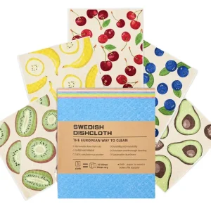 Swedish Rags Reusable Square Paper Towels Antibacterial Eco Friendly Edgeless Absorbent Dish Cloth Odor for Cleaning Home