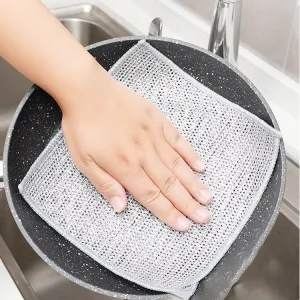 TK 20*20 Non Scratch Double Layer 7g Polyester Square Microfiber Towel Kitchen Eco Friendly Cleaning