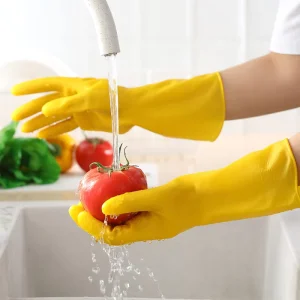 TX10243 PVC Gloves for Dish Washing Household Cleaning Waterproof Oil Proof Extra Large Thick Long Durable