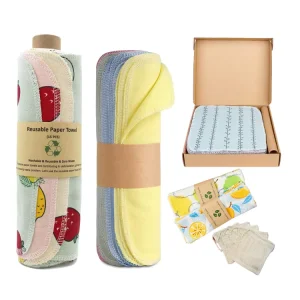 Tea Cloth 100% Organic Cotton Reusable Paperless Unpaper Kitchen Cleaning Unpaper Kitchen Towels Set Organic