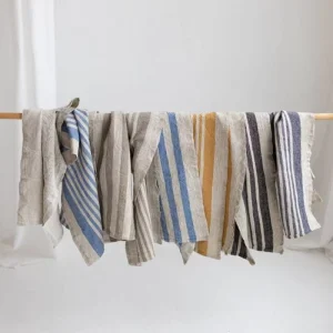 Tea Towels Handmade Linen Kitchen Towels PP Bag Woven Kitchen Textiles Natural Eco Friendly French 100% Linen Customized Size