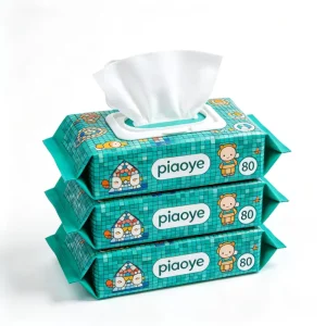 Teal Mosaic Pattern Baby Wet Wipes 80 Count Hypoallergenic Unscented for Sensitive Baby Skin